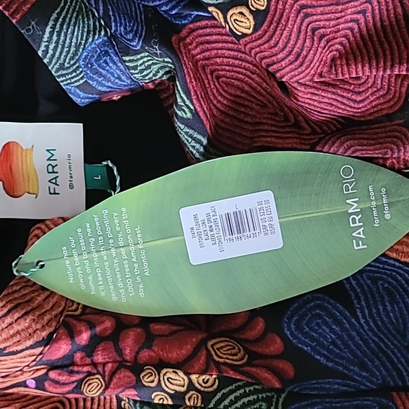 Farm Rio Black Stitched Flowers Long Sleeve Mini Dress - Picture 9 of 13